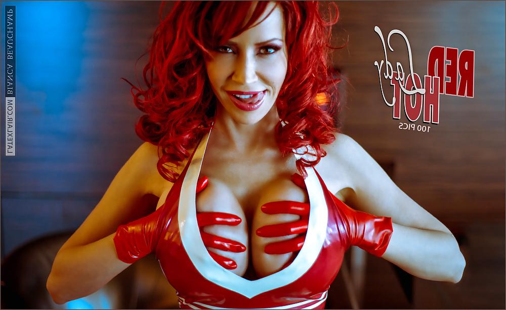22P Red Latex & Rubber Fetish Dress