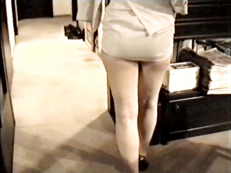 12P SAG - Sexy Tits & Legs In White Short Mini Costume 05