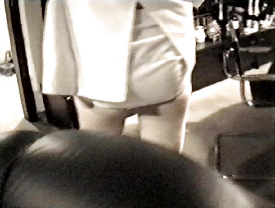 12P SAG - Sexy Tits & Legs In White Short Mini Costume 04