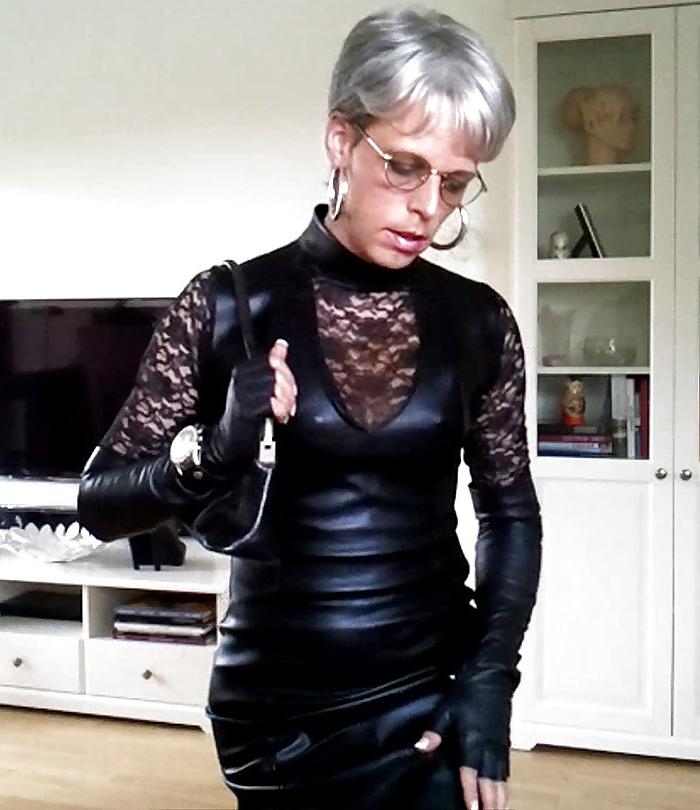10P Sissy Sexy Leather Dress