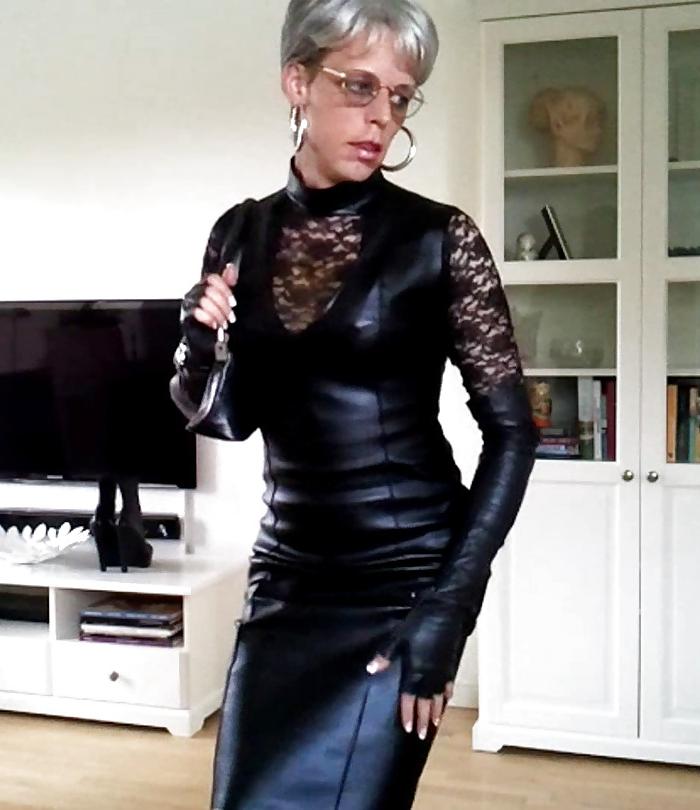 10P Sissy Sexy Leather Dress
