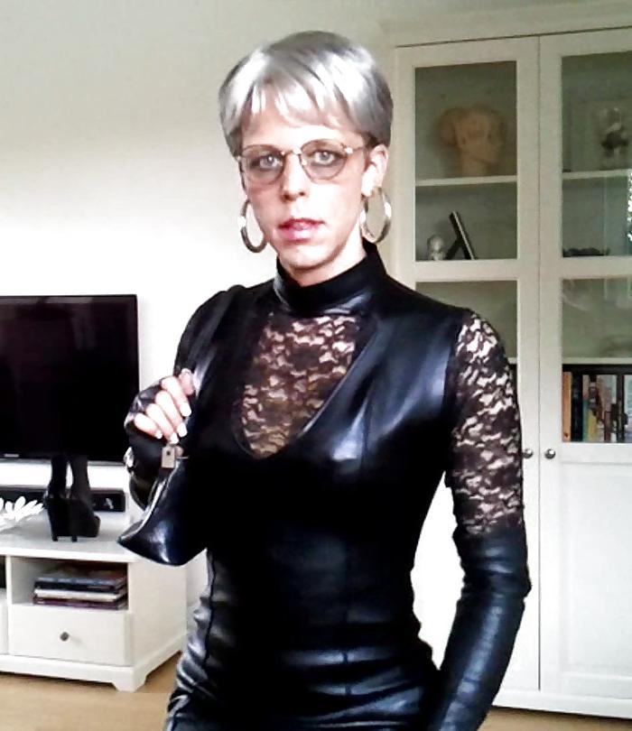 10P Sissy Sexy Leather Dress