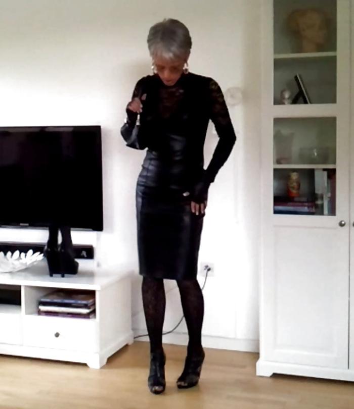 10P Sissy Sexy Leather Dress