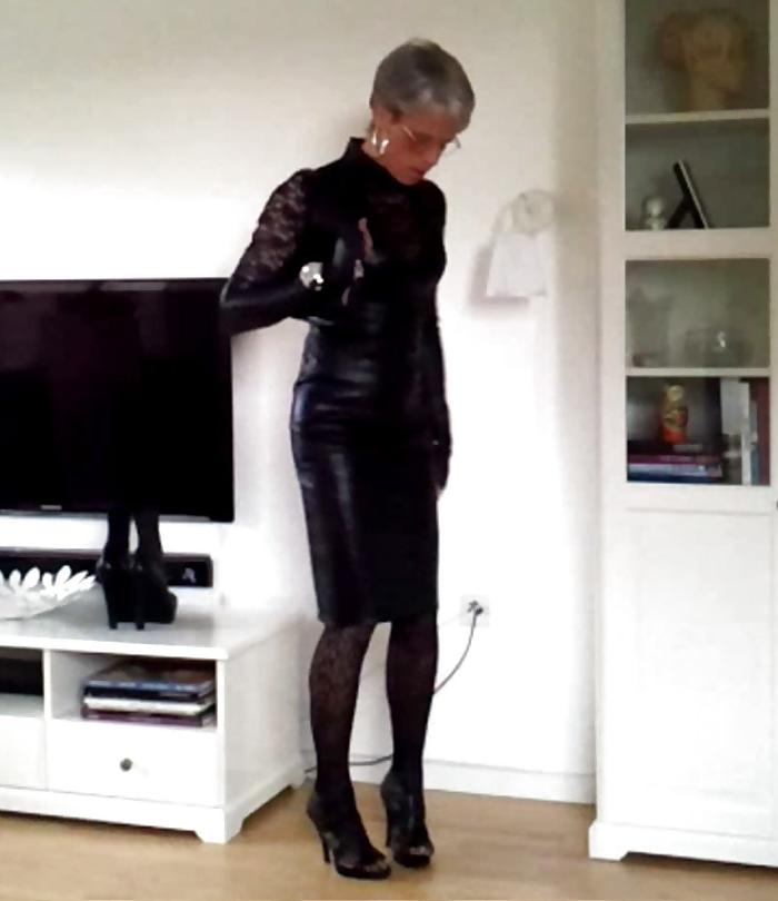 10P Sissy Sexy Leather Dress