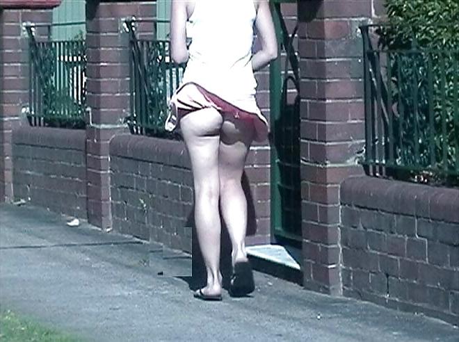 25P Wind blowing up dress