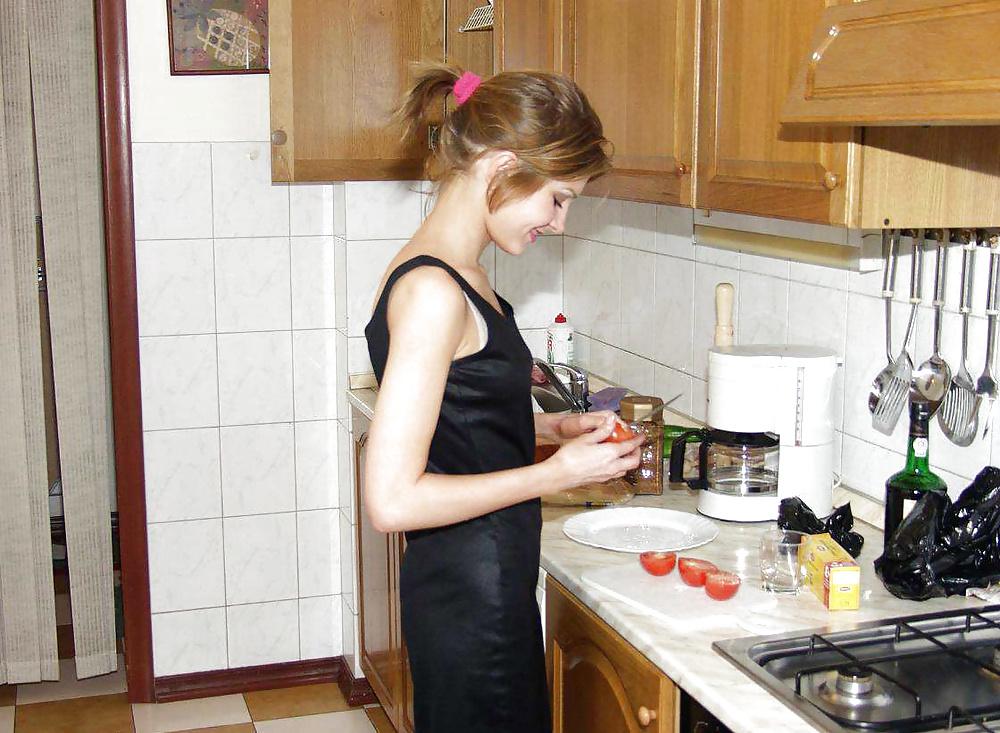 11P KEY - Home Sluts 09 Blk Dress Spicy in Kitchen & Smoking Hot