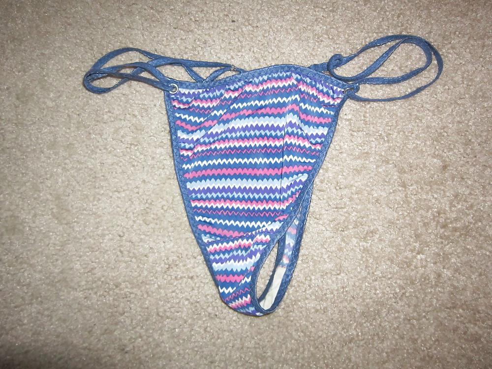 8P Mature Aunt's Dirty Panty Thong Taken From the Hamper