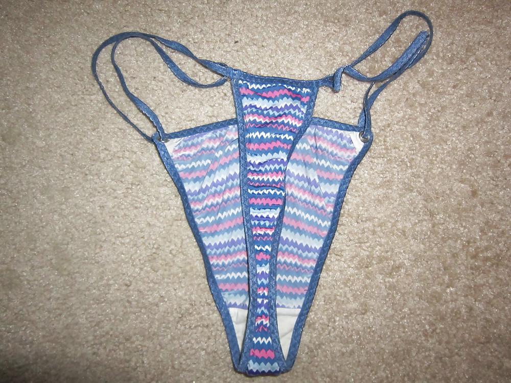 8P Mature Aunt's Dirty Panty Thong Taken From the Hamper