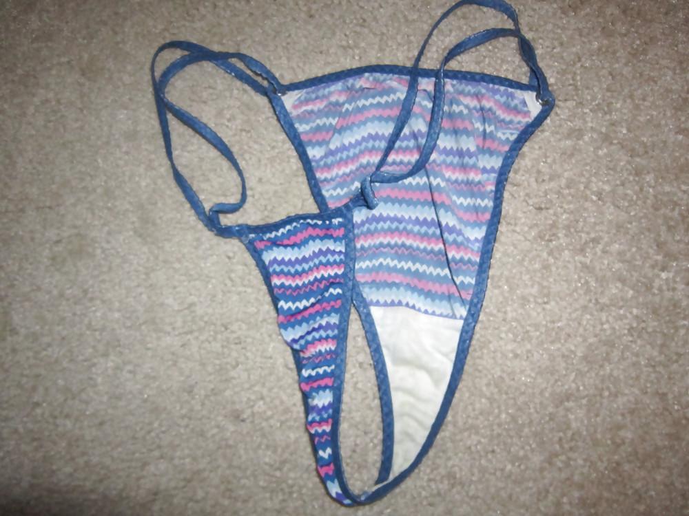 8P Mature Aunt's Dirty Panty Thong Taken From the Hamper