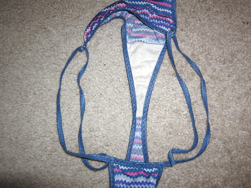 8P Mature Aunt's Dirty Panty Thong Taken From the Hamper