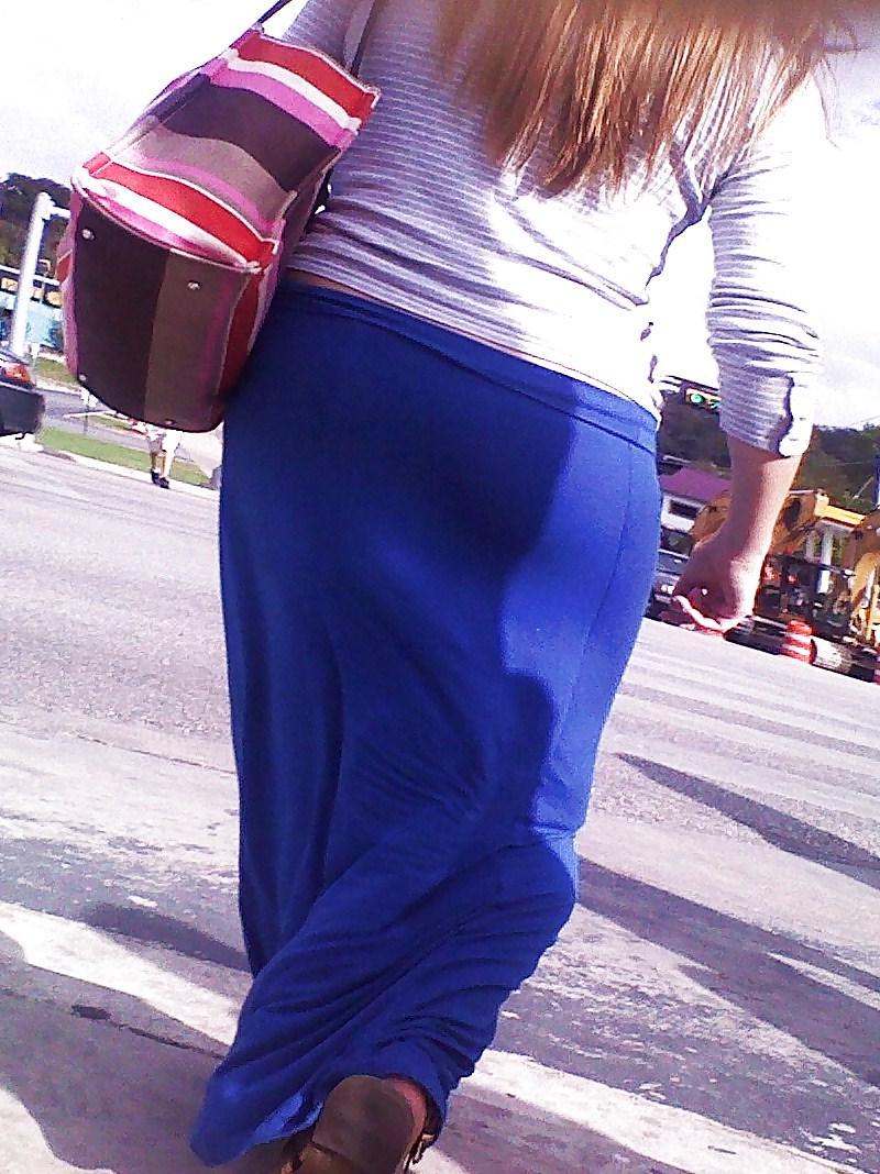 5P VPL Thong blue dress