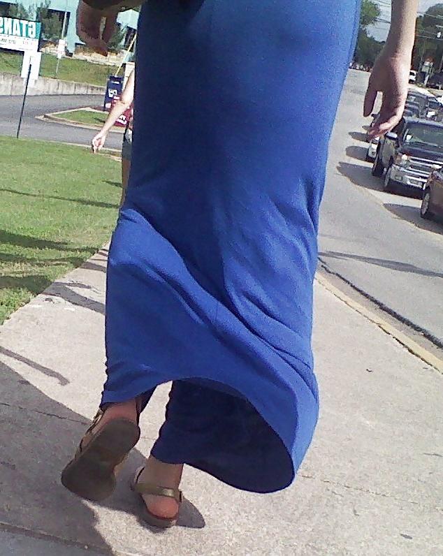 5P VPL Thong blue dress