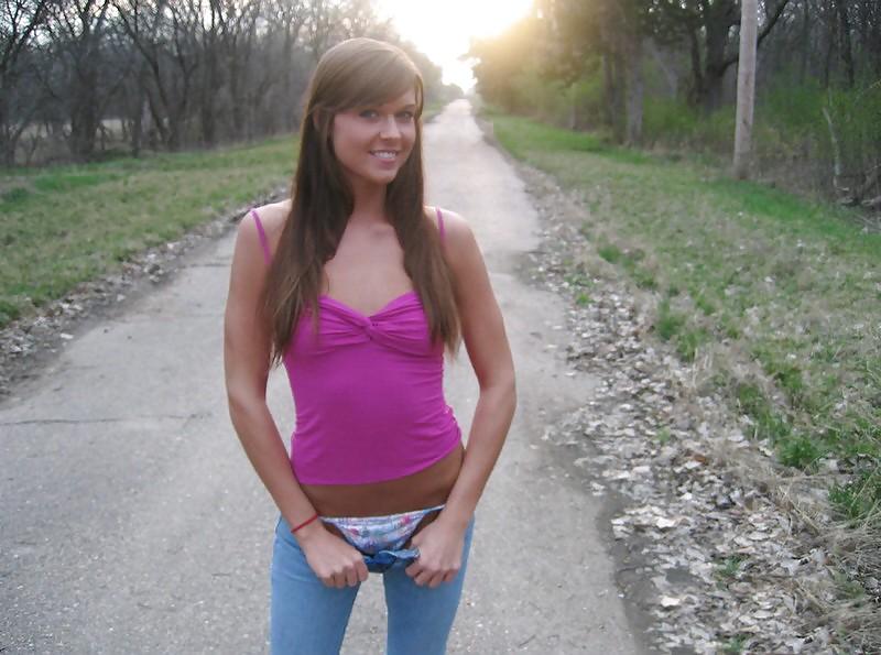15P Sexy Blue Eyes Girl On Street,By Blondelover.