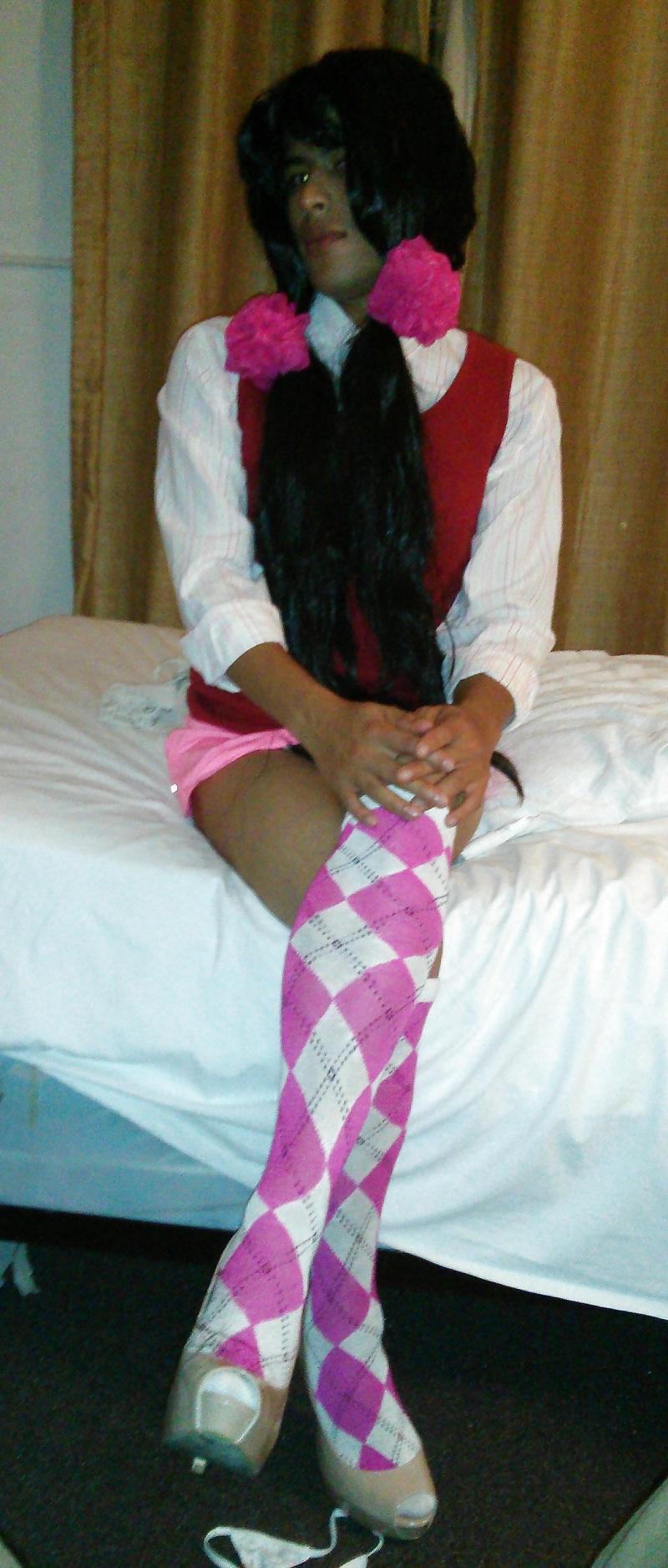 7P Dressing up the sissy slut