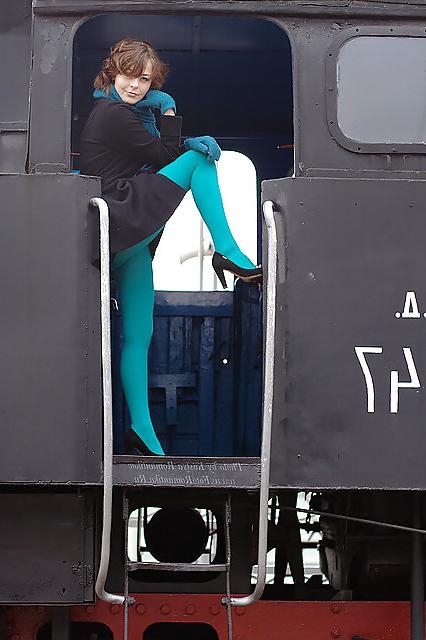 16P Blue Nylons