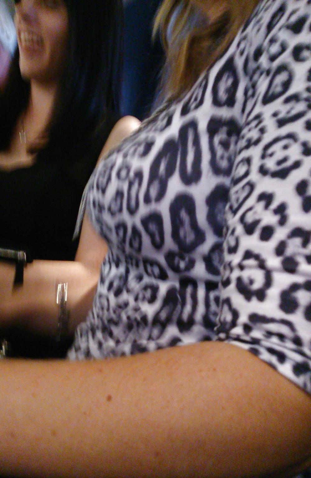 8P Street candid - Black and white leopard dress
