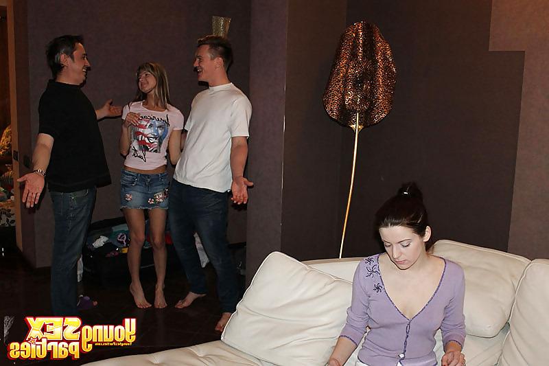 16P Young Sex Parties - Great-looking group bang
