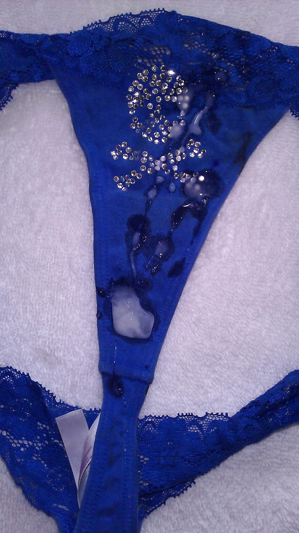5P Cum on niece blue vs panties again
