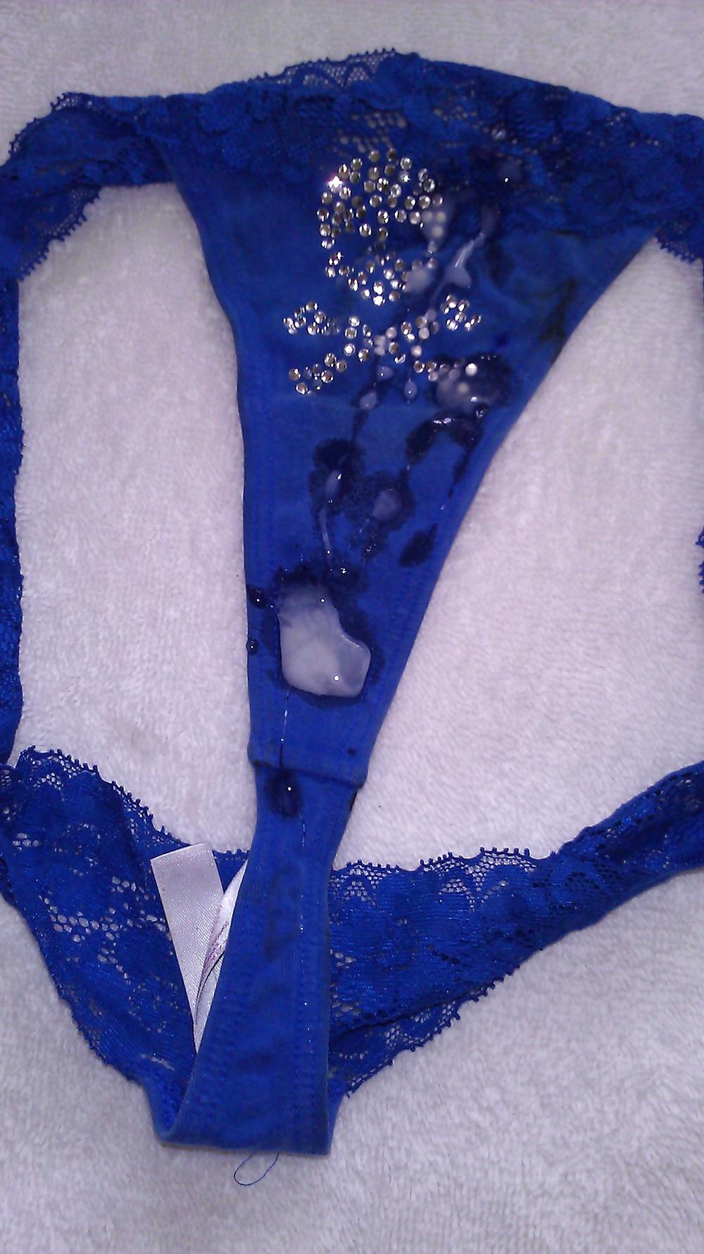 5P Cum on niece blue vs panties again