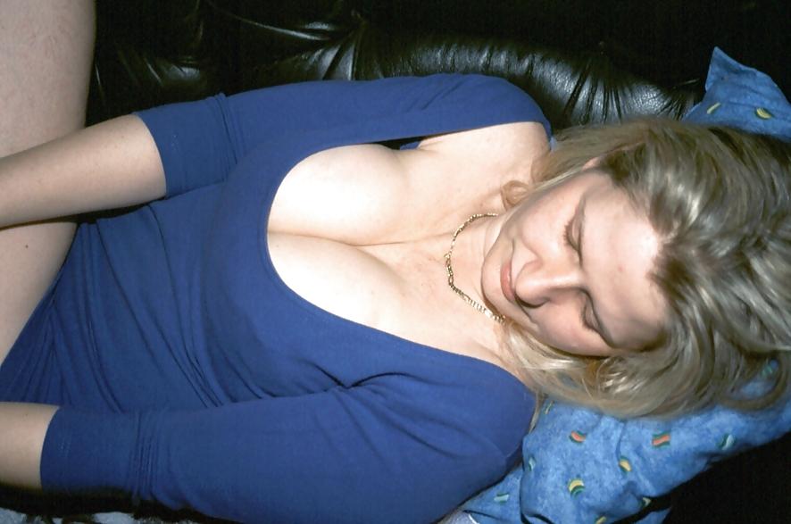 10P SAG - Wife's Sexy Juggs in Blue Dress 01