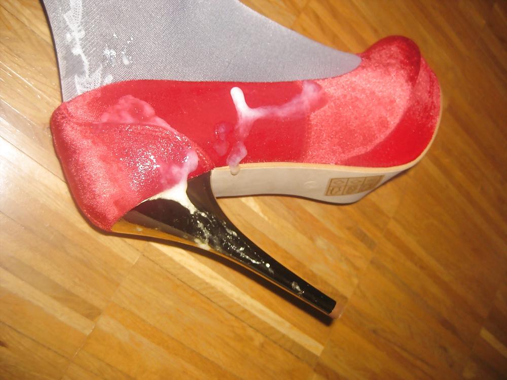 25P Cute little heels and nylon girl watching for cock