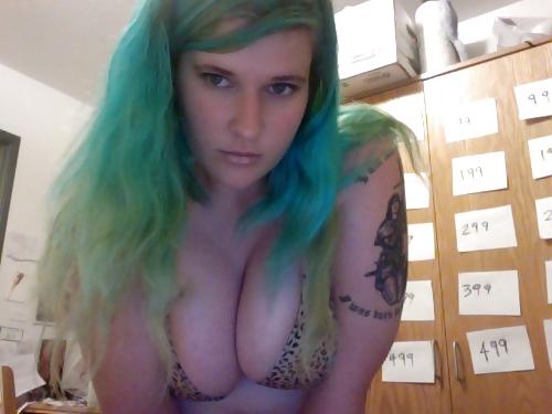 13P Sexy photos Green- Blue Hair