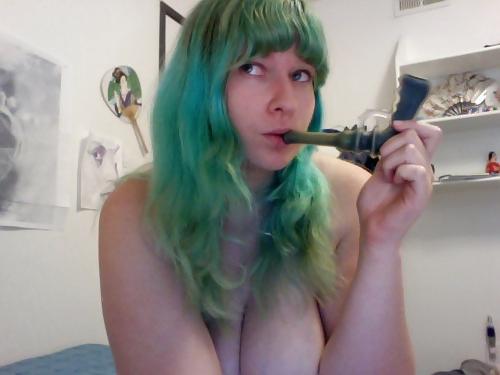 13P Sexy photos Green- Blue Hair