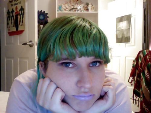 13P Sexy photos Green- Blue Hair
