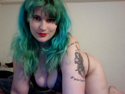 13P Sexy photos Green- Blue Hair