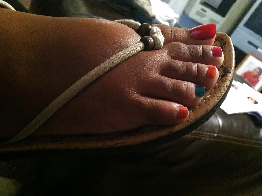 25P Colorful Toes Footjob #2