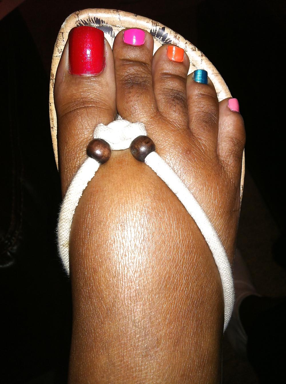 25P Colorful Toes Footjob #2