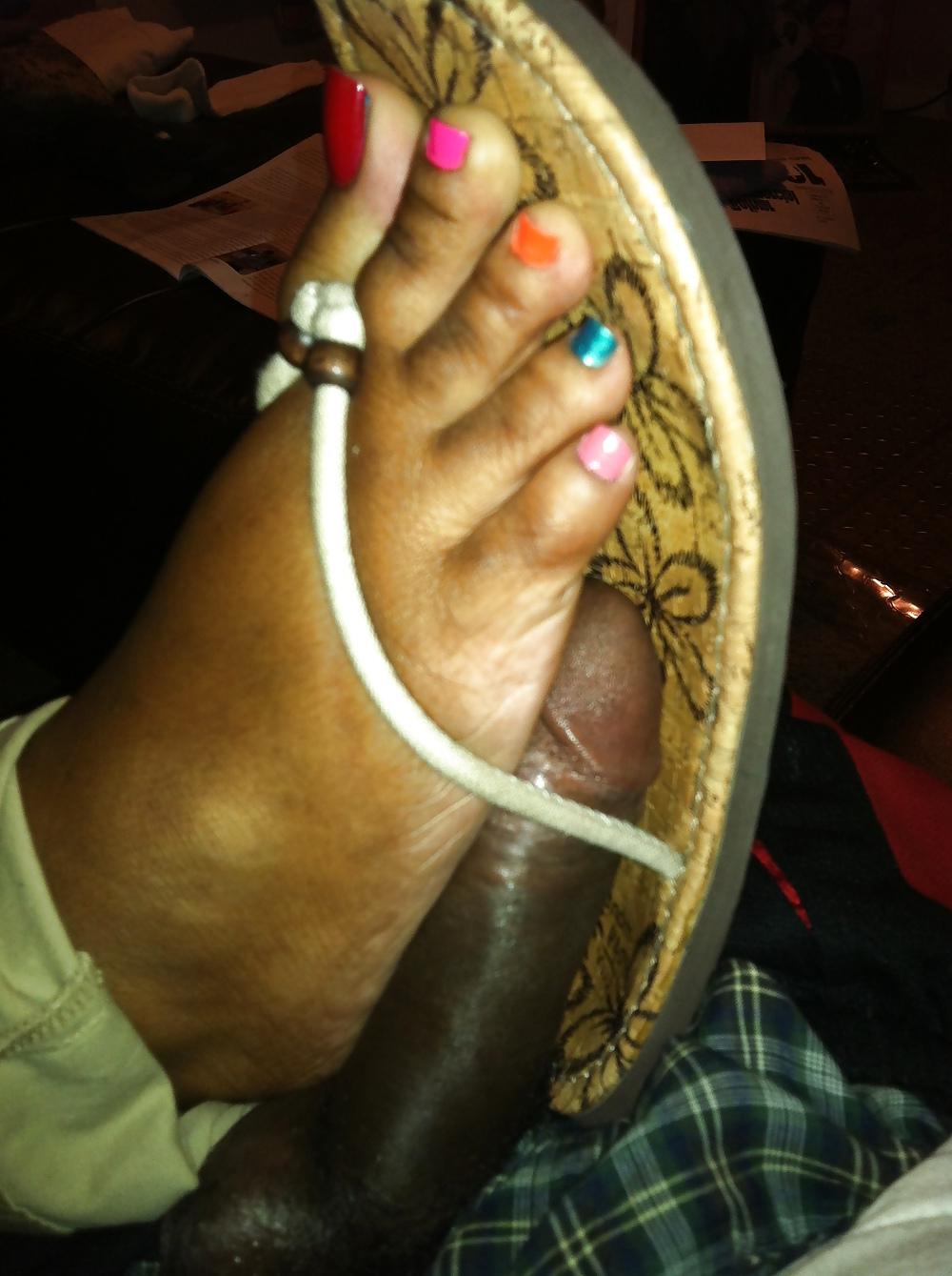 25P Colorful Toes Footjob #2
