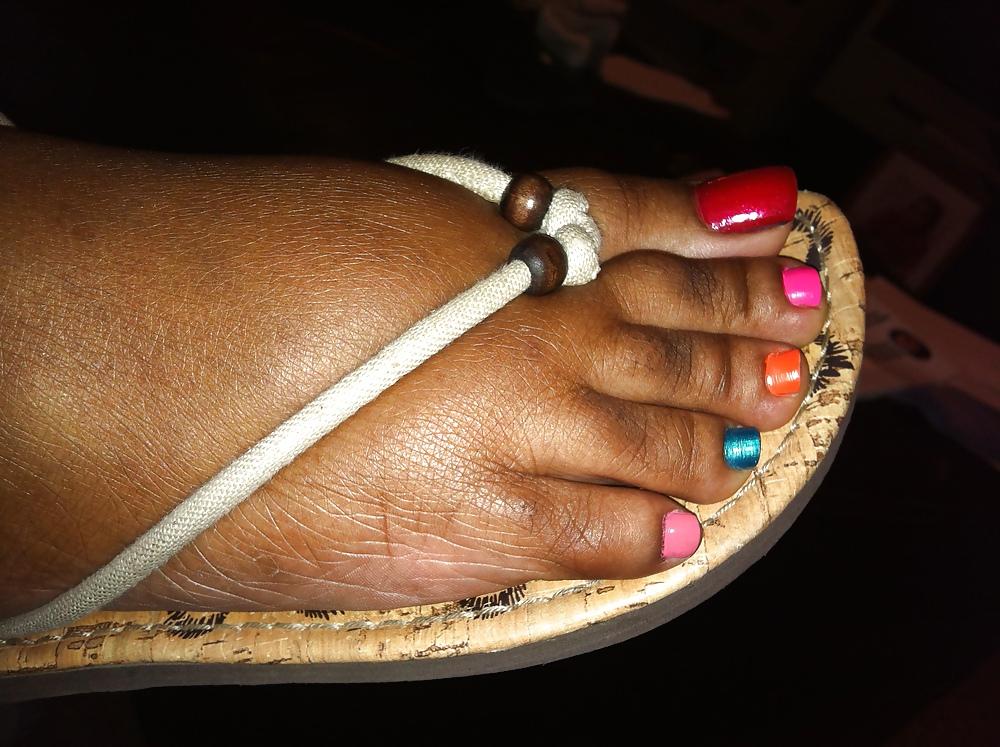 25P Colorful Toes Footjob #2