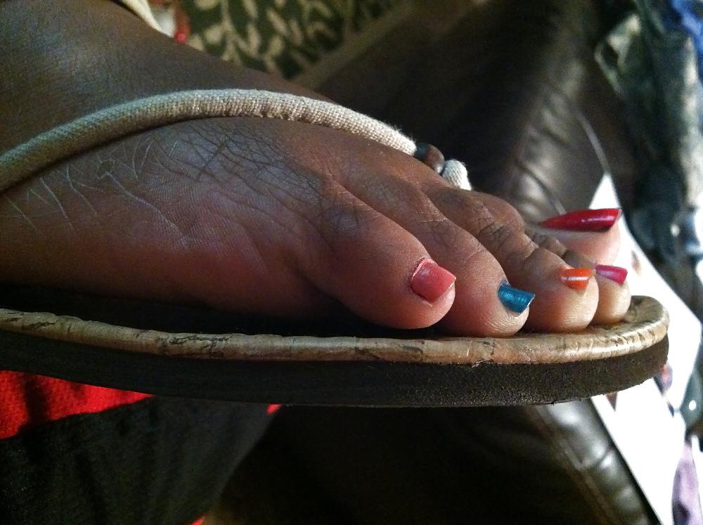 25P Colorful Toes Footjob #2