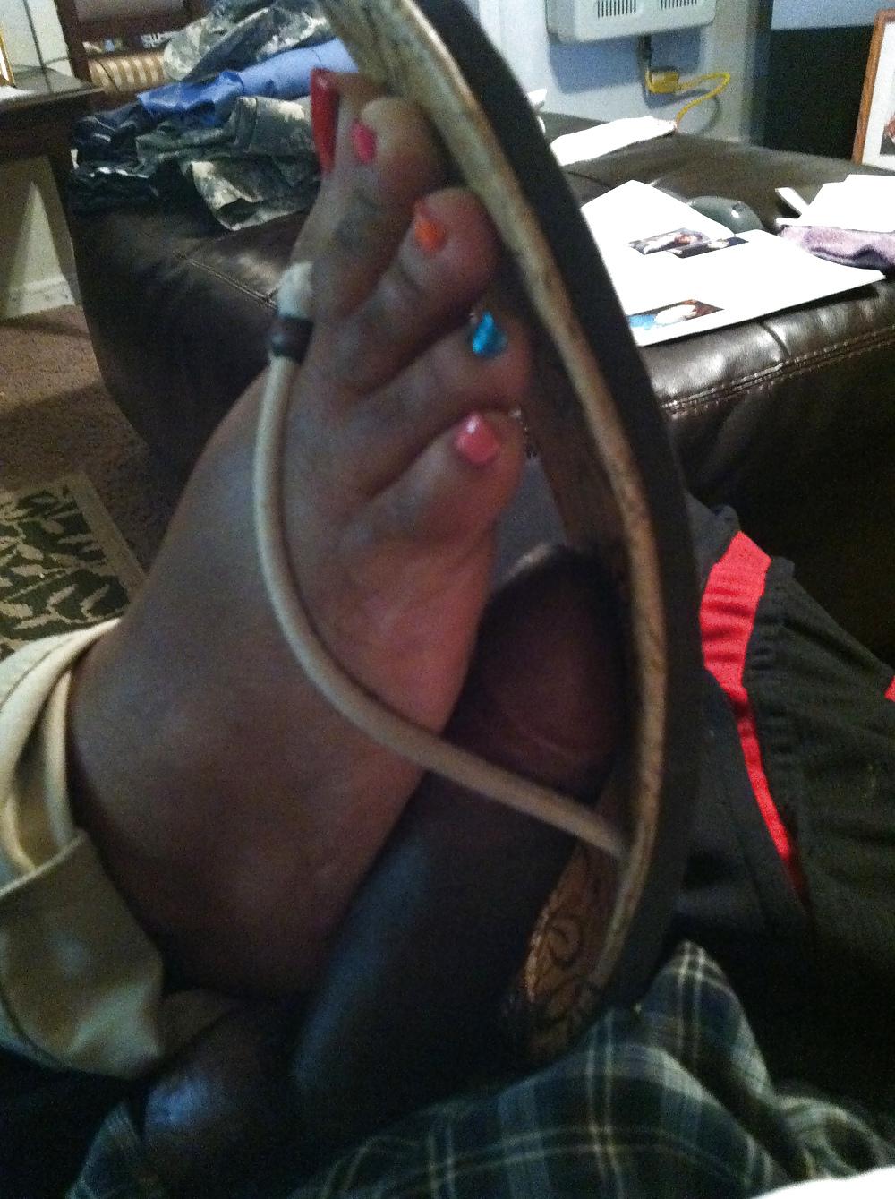 25P Colorful Toes Footjob #2