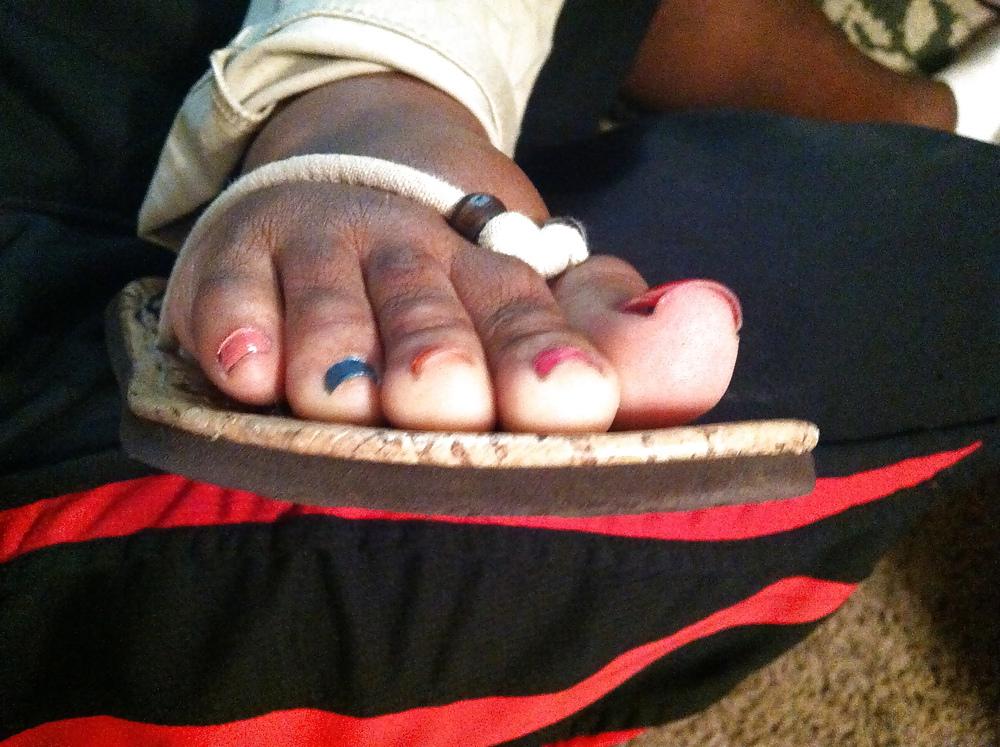 25P Colorful Toes Footjob #2