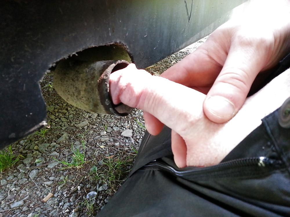 18P Young boy, his small dick and Construction machine 