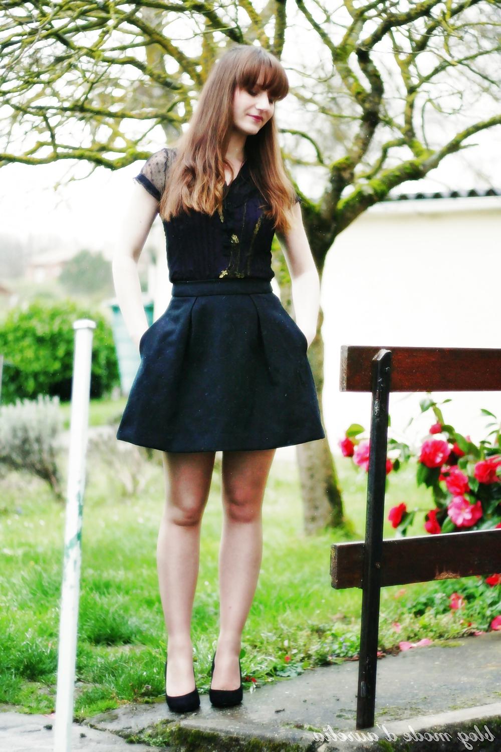 25P French Bloggers Mode with sexy legs 30