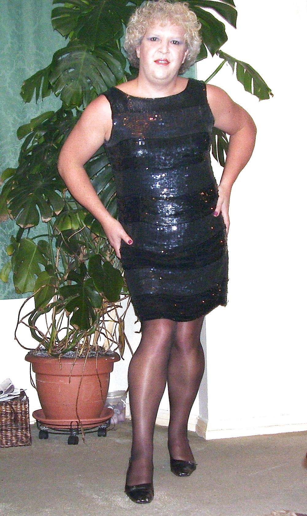 21P SISSY MICHELLE WEARING LITTLE BLACK DRESS