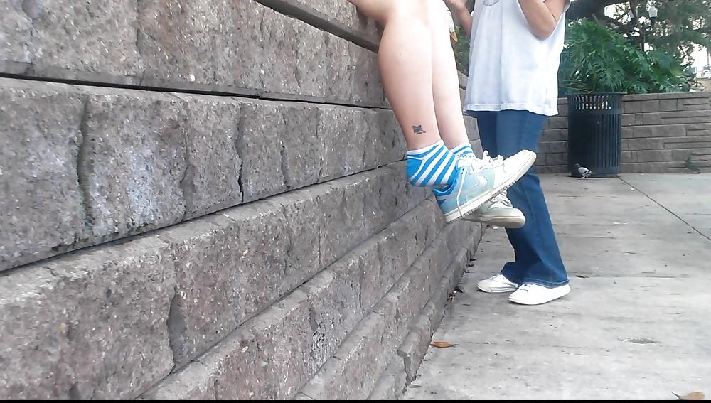 17P Blue strip socks