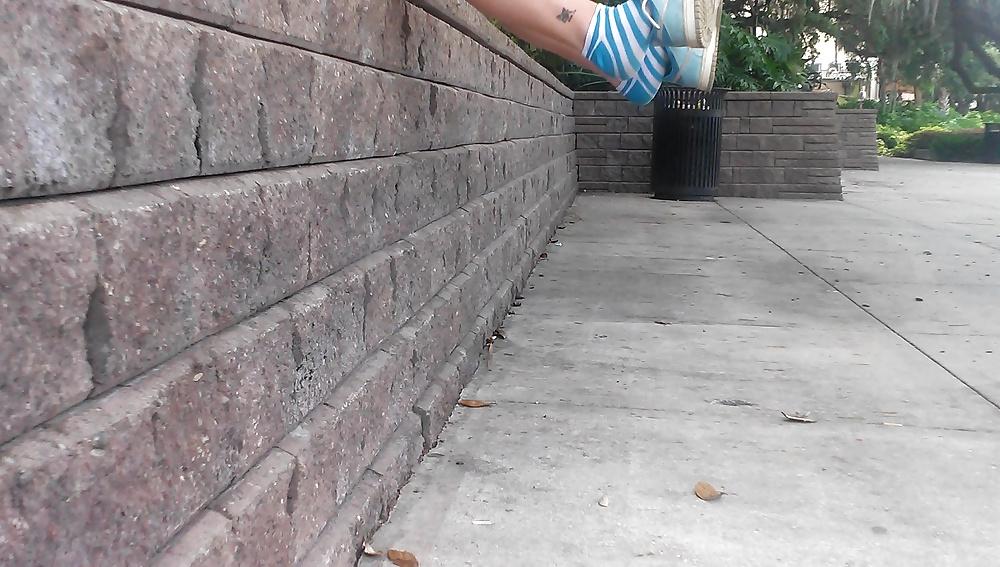 17P Blue strip socks