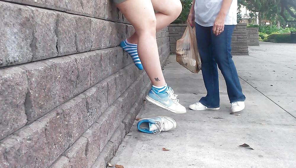 17P Blue strip socks
