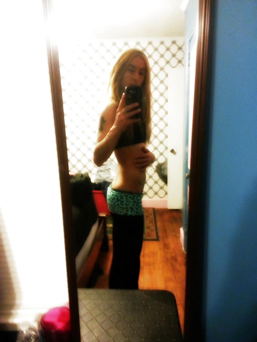 19P Ts Kimberly George Sexy blue Yoga Outfit 