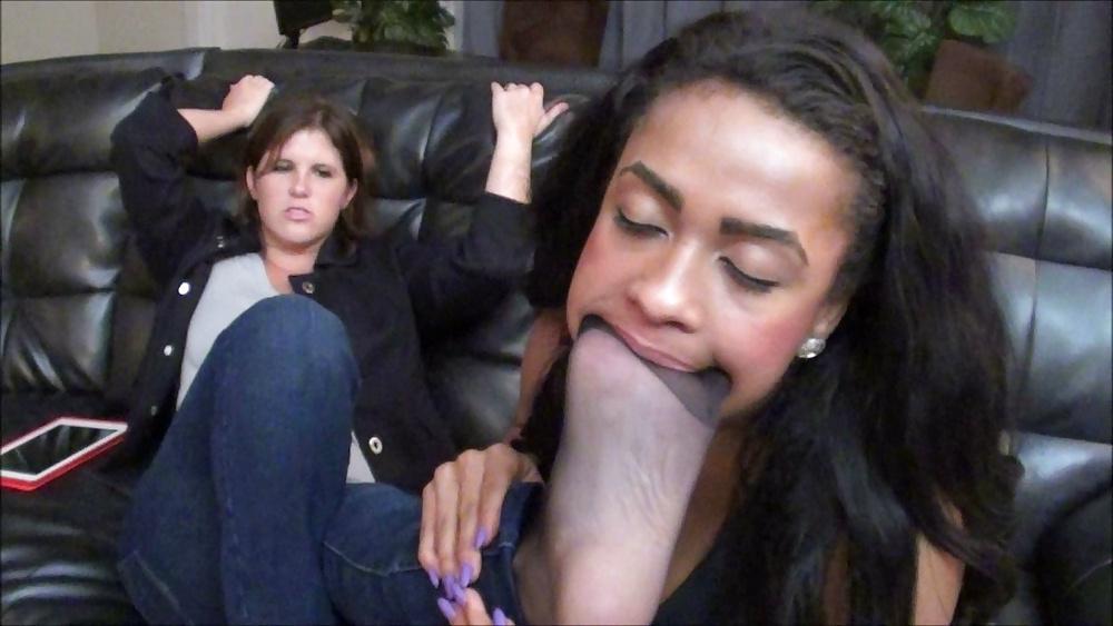 25P Lesbian Nylon Foot Worship 19