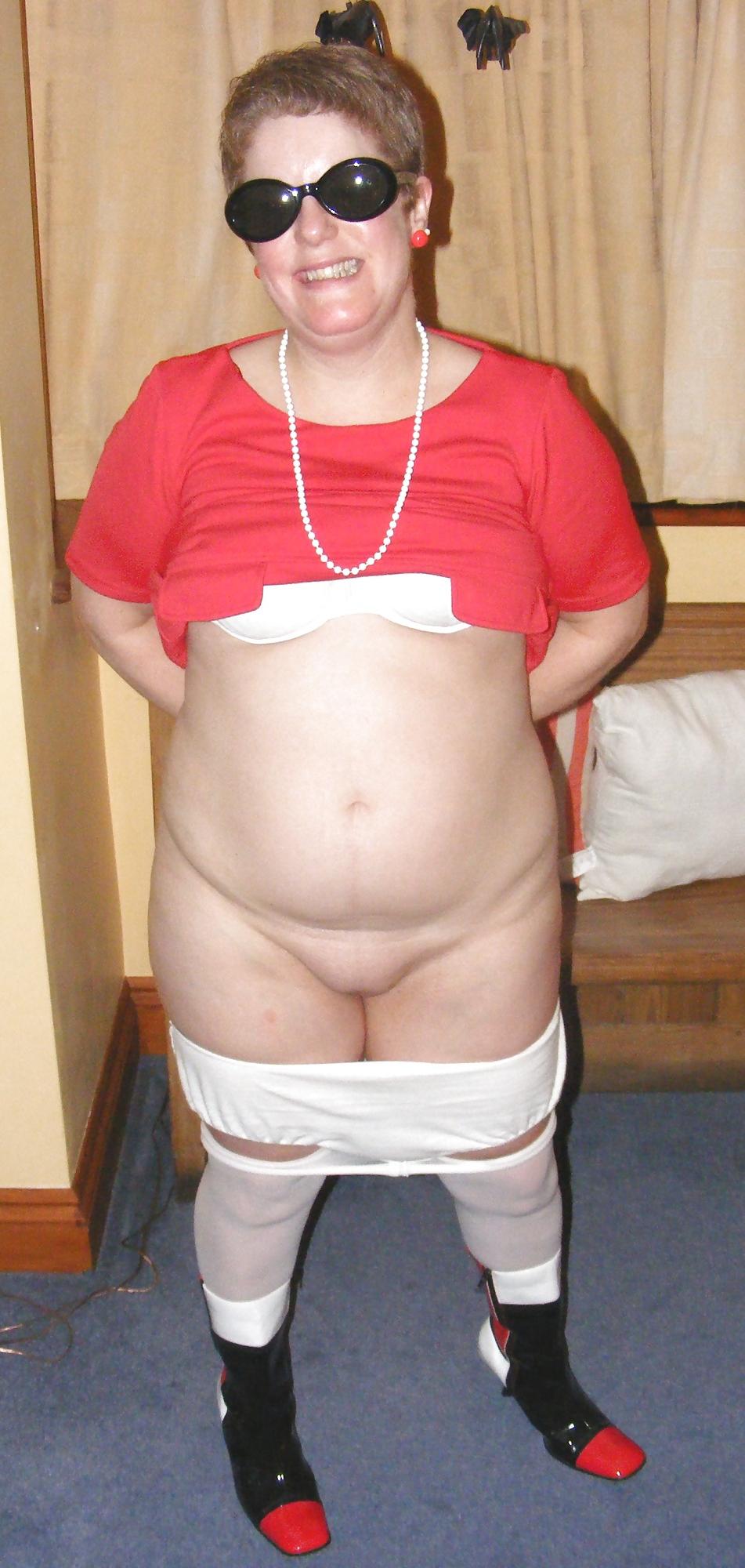 25P Red dress and white underwear