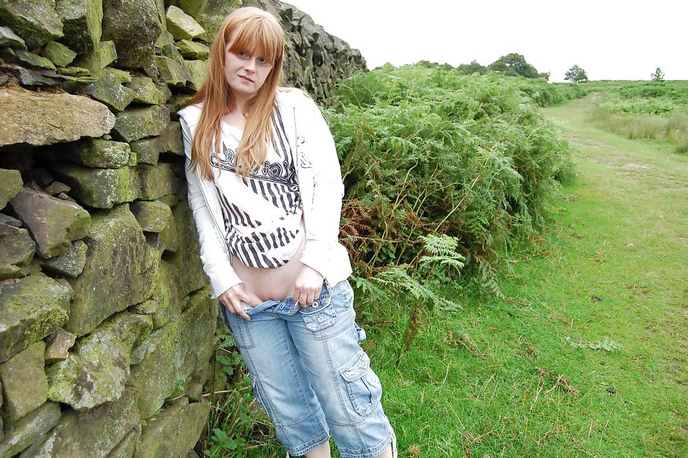 11P Sexy Little Redhead Outside