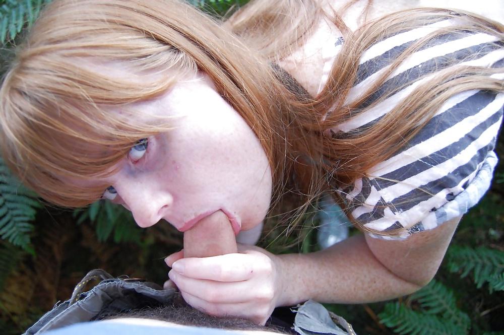 11P Sexy Little Redhead Outside