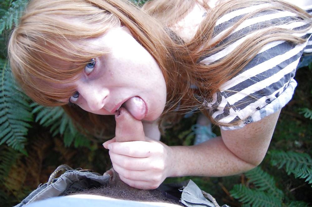 11P Sexy Little Redhead Outside
