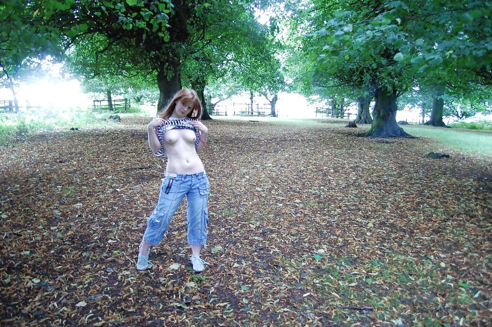 11P Sexy Little Redhead Outside