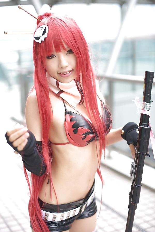 14P Cute cosplay: Gurren Lagann - Yoko Littner